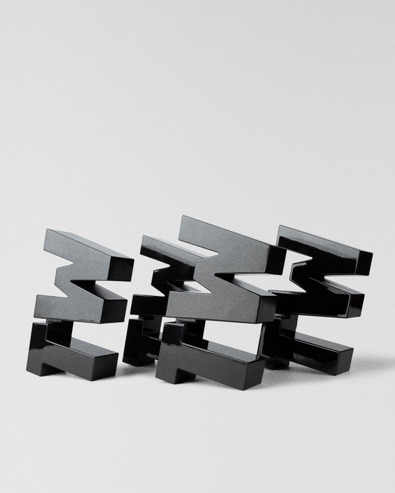 Trophée TextilWirtschaft Forum 2026 TW typographique noir 2